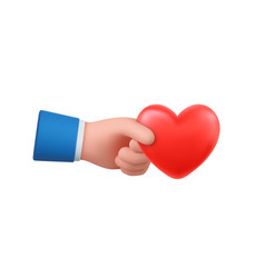 3d Hand Holding A Heart