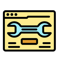 Online Money Repair Icon Flat