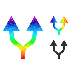 Triangle Filled Split Arrows Up Icon