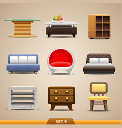 Furniture icons-set 5 Royalty Free Vector Image