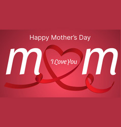 Mothers Day 3d Realistic Background With Red