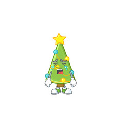 Sad Crying Christmas Tree Decoration Cartoon