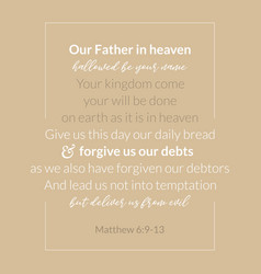 Our Father In Heaven Prayer Which Jesus Teaching