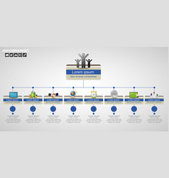 Rectangle Organization Chart Infographics People