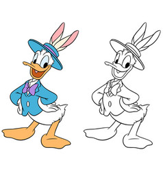 Donald And Daisy Duck Going On An Easter Egg Hunt