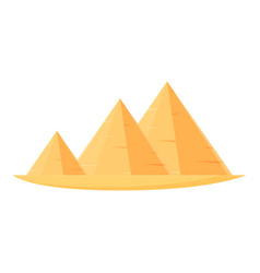 History Pyramid Icon Cartoon Travel Scene