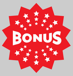 Bonus Isolated Icon Ad Sticker Red Sign