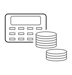 Financial Calculation Line Icon