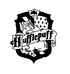 Harry Potter Hufflepuff Logo In Cartoon Doodle