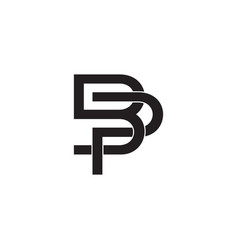 Letter Bp Linked Linear Simple Logo