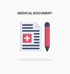 Medical Document Icon Flat