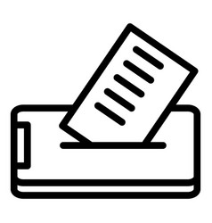 Online Paper Voter Icon Outline People