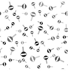 Black Lollipop Icon Isolated Seamless Pattern