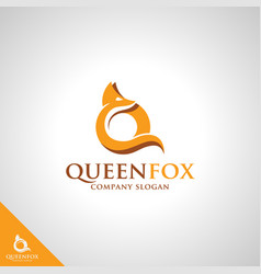 Queen Fox - Letter Q With Fox Style Logo Template