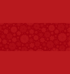 Red Christmas Banner With Snowflakes