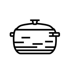 Soup Pot Cooking Line Icon