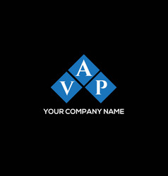 Vap Letter Logo Design On Black Background