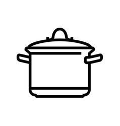 Cook Pot Cooking Line Icon