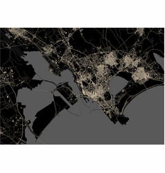 Map City Cagliari Sardinia Italy