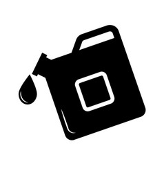 Refueling Silhouette Icon From Gasoline Canister