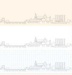 Cordoba Hand Drawn Profile Skyline