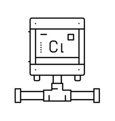 Pool Chlorine Generator Line Icon