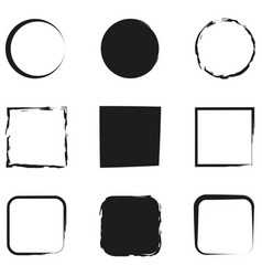 Retro Brush Squares Circles Photo Frame