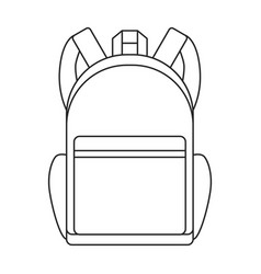 School Bag Iconoutline Icon Isolated