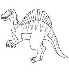 Hand Drawn Of Spinosaurus Line Art