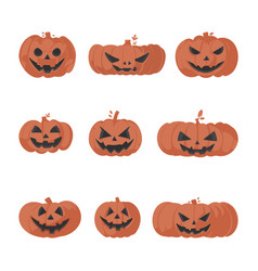 A Large Collection Of Halloween Pumpkins