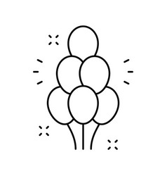 Balloon Bouquet Line Icon