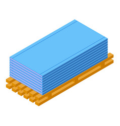 Drywall Stack Icon Isometric Wall