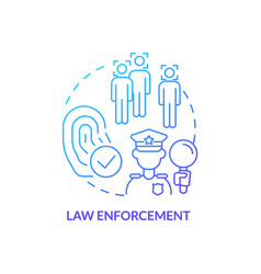 Law Enforcement Blue Gradient Concept Icon