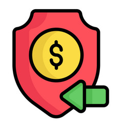 Secure Money Color Outline Icon Shopping