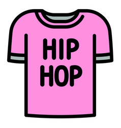 Hiphop Tshirt Icon Outline Style