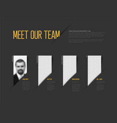 Meet Our Company Team Modern Dark Presentation