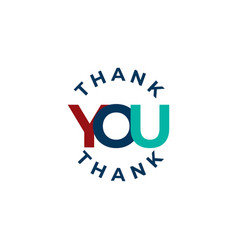 Thank You Text Logo With Circular Emblem