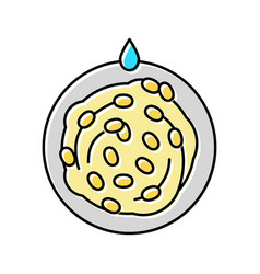 Washing Silkworm Cocoon Color Icon