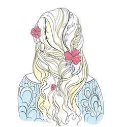 A Girl Is Hairstyle In Boho Style