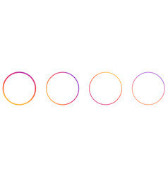 Set Of Instagram Gradient Circles Frame