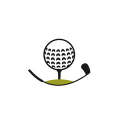 Golf Balls And Clubs Design Template