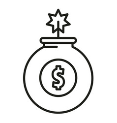 Money Bomb Icon Outline Business Policy