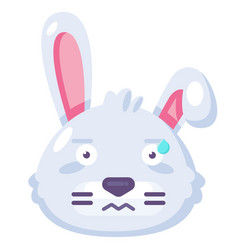 Bunny Perspirable Expression Funny Emoji