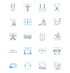 Eating Habits Linear Icons Set Nutrition Diet