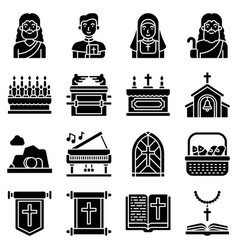 Holy Week Related Solid Icon Set