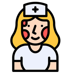 Zombie Nurse Costume Icon Halloween Costume Party