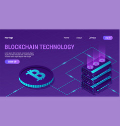 Blockchain Technology Landing Page Crypto