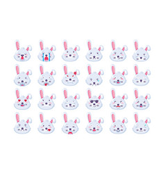 Bunny Emoji Different Mood Collection Set