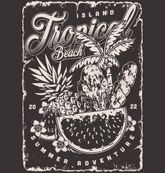 Island Desserts Monochrome Vintage Flyer