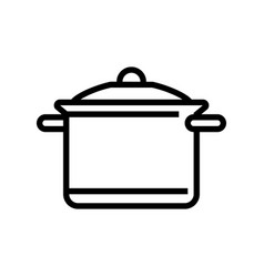 Kitchen Pot Cooking Line Icon